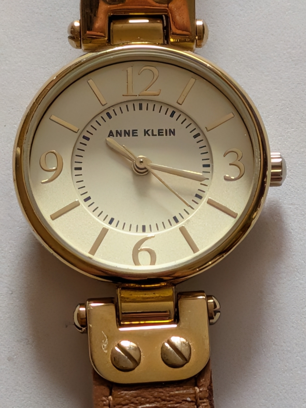 Anne Klein Gold-Tone Women's Watch with Cream Dial